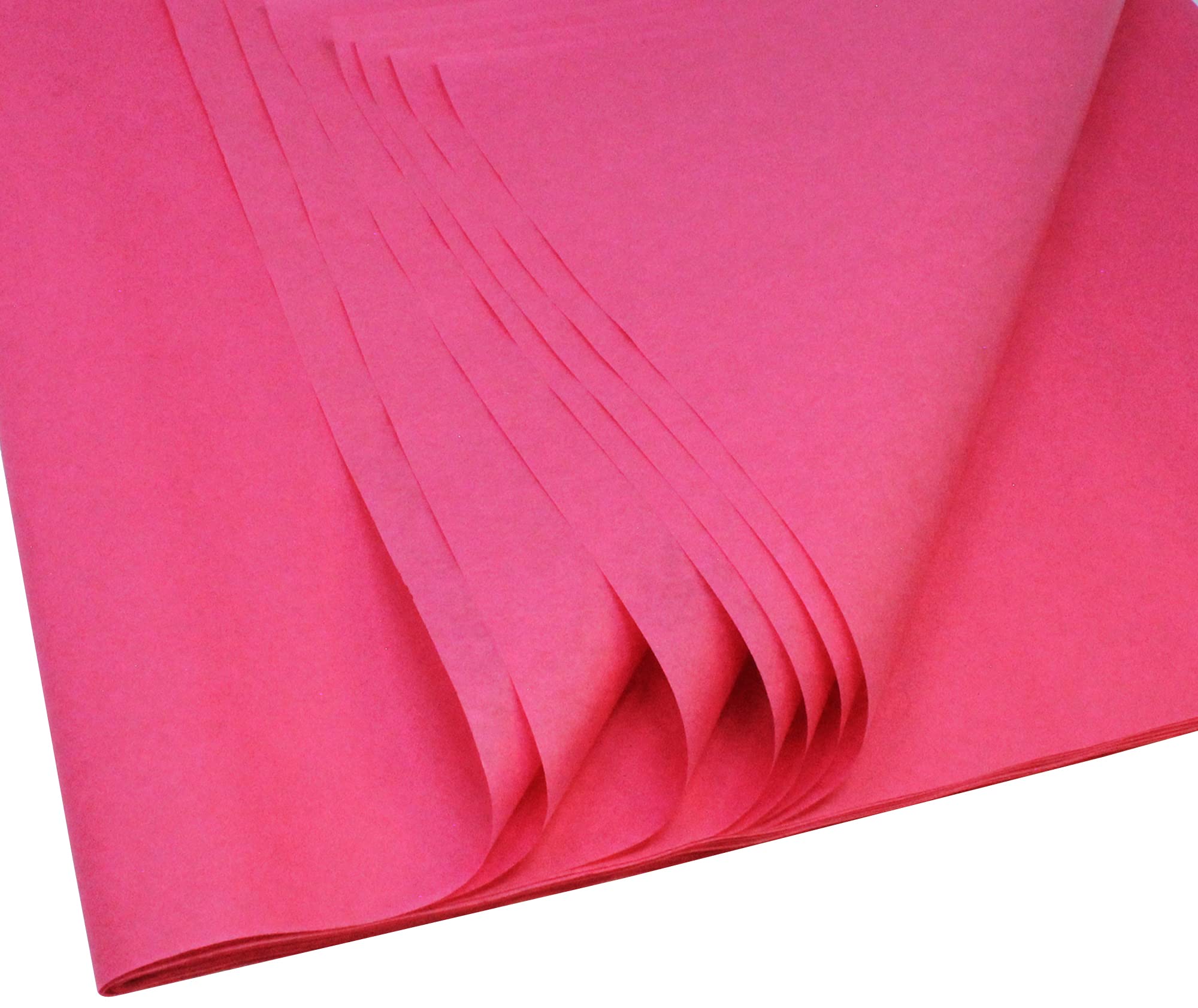 Bright Ideas Coloured Tissue 48 Sheets, Gift Wrapping Paper for Christmas, Birthday Party and Arts & Crafts, Cerise, 50cm x 76cm — image 1