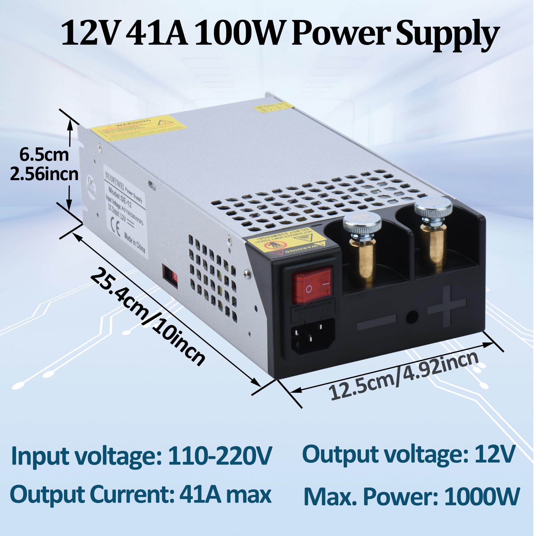 DC 12V 83A 1000W Power Supply Transformer Switch 110V/220V AC to DC 12Volt Adapter For LED Light Bar CCTV Camera