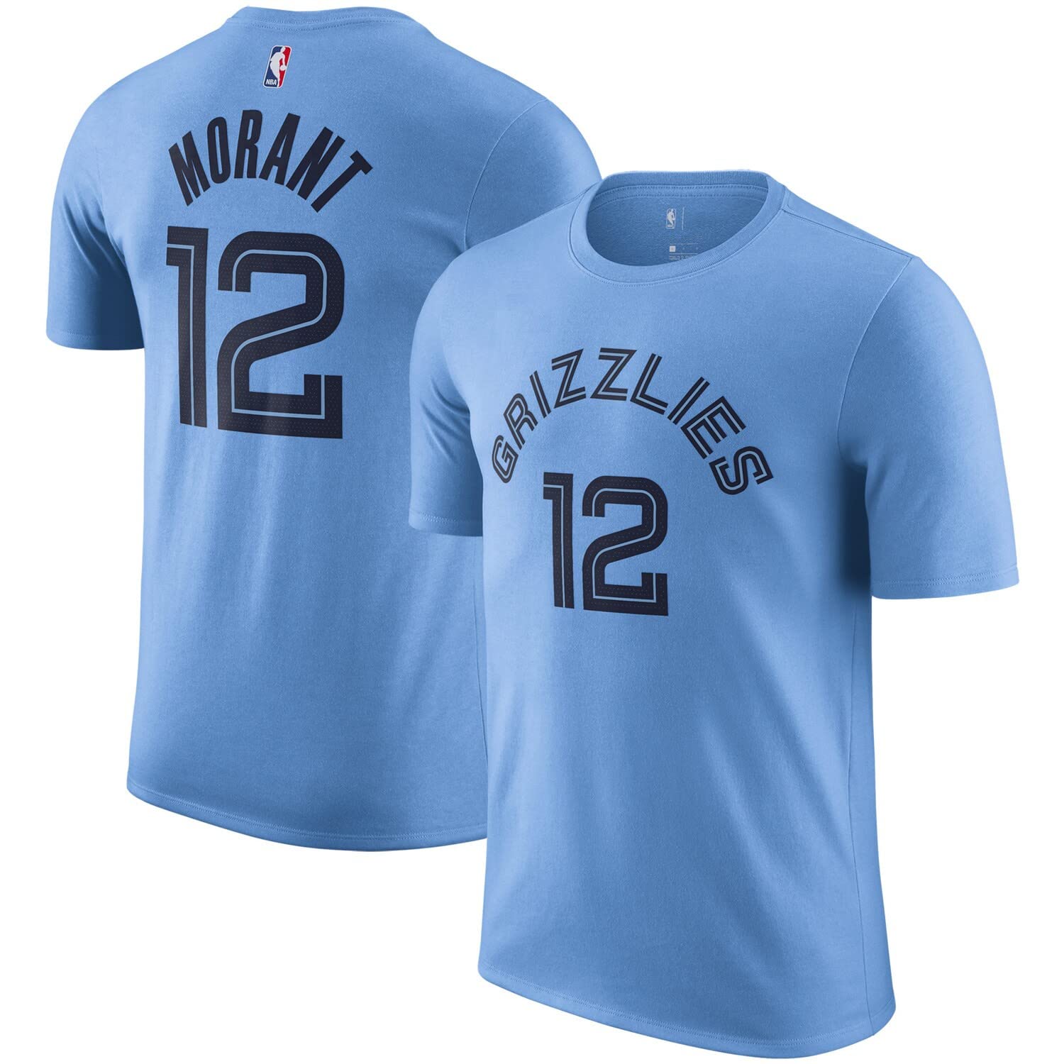 OuterStuff Ja Morant Memphis Grizzlies NBA Kids Youth 8-20 Light Blue Statement Edition Player T-Shirt