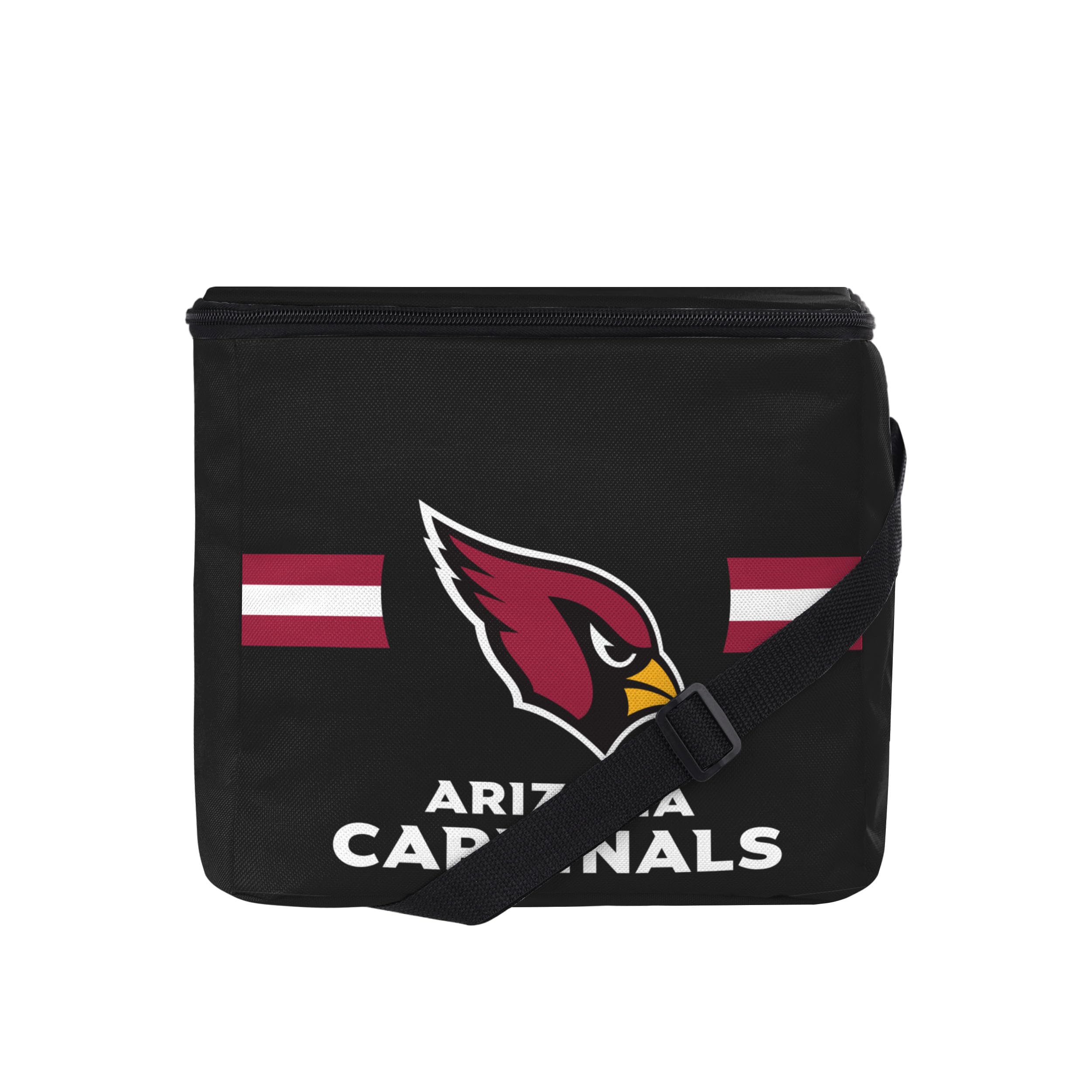 FOCO NFL Officially Licensed Primary Logo Team Stripe 6 or 12 Pack Soft Insulated Game Day Football Lunch Tote Cooler - Arizona Cardinals - 6 Pack