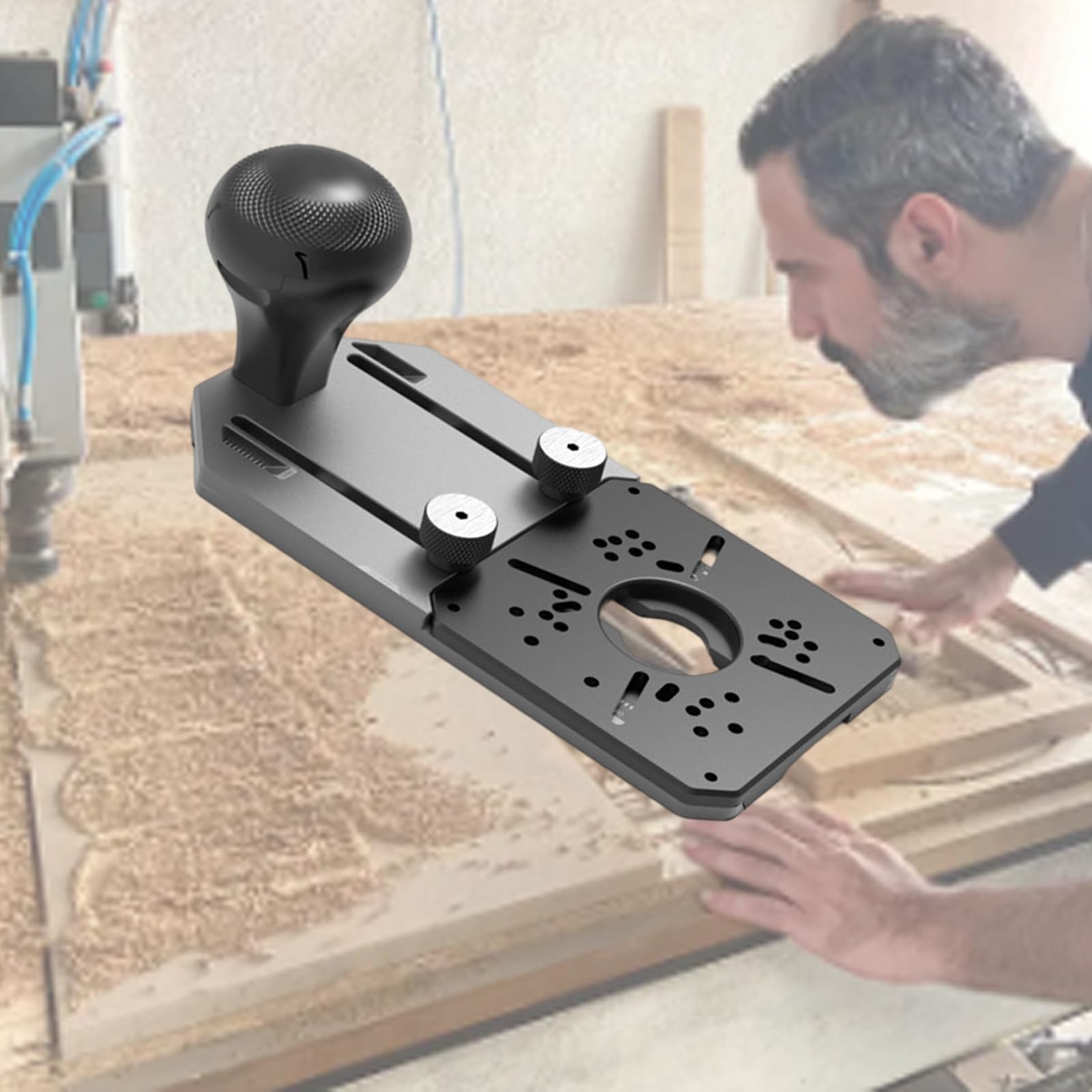 Localizador de máquinas de tallado de madera de acero de aleación de precisión para carpinteros profesionales y entusiastas de la artesanía Localizador de máquinas de tallado de madera
