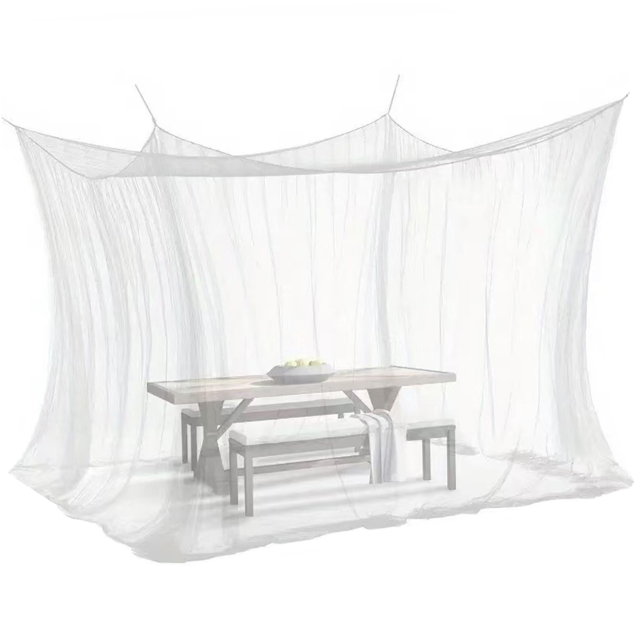 Moustiquaire dense blanche grand format pour filet extérieur de patio et balcon