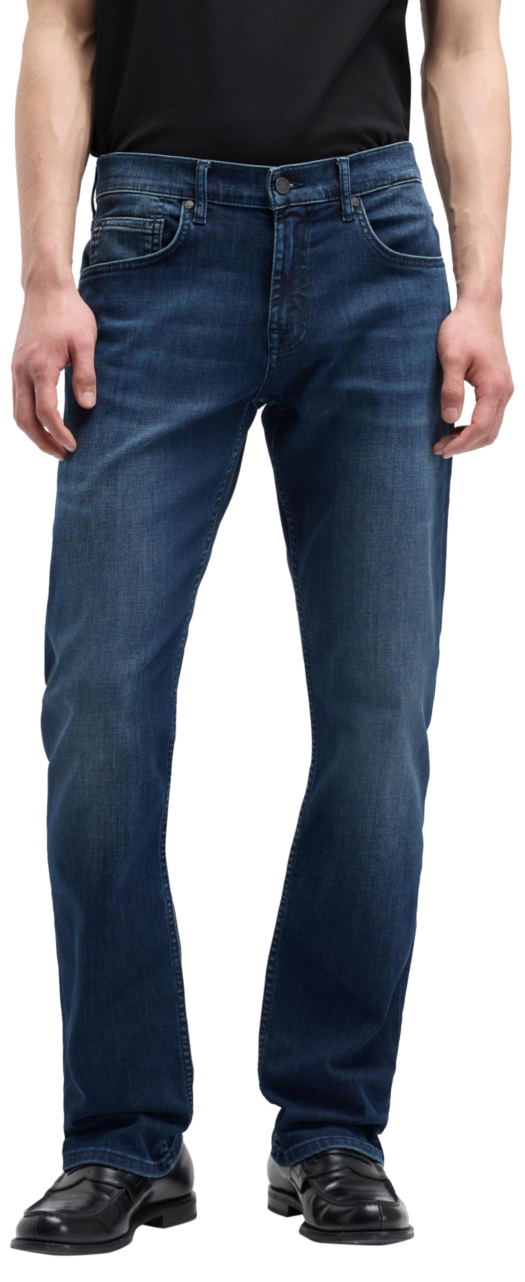 7 For All Mankind Men's Straight Dark Blue Jeans, 28 W, 28W