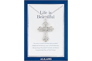 Alilang Women's Bible Verse Silvery Tone Celtic Cross Pendant Necklace