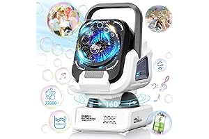 Endless Bubble Bonanza- Bigger Bubble Machine Auto Roating, 22000+ Big Bubbles/Min, Portable...