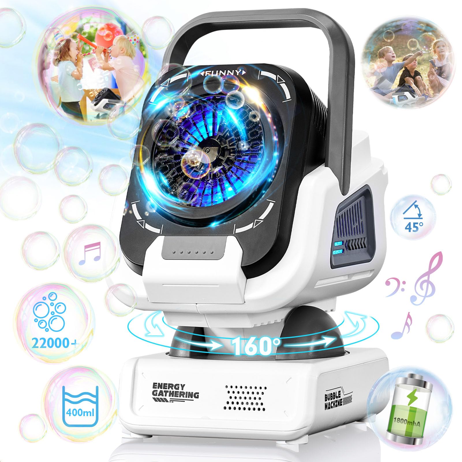 Amazon.com: hahaland Bigger Bubble Machine Auto Roating