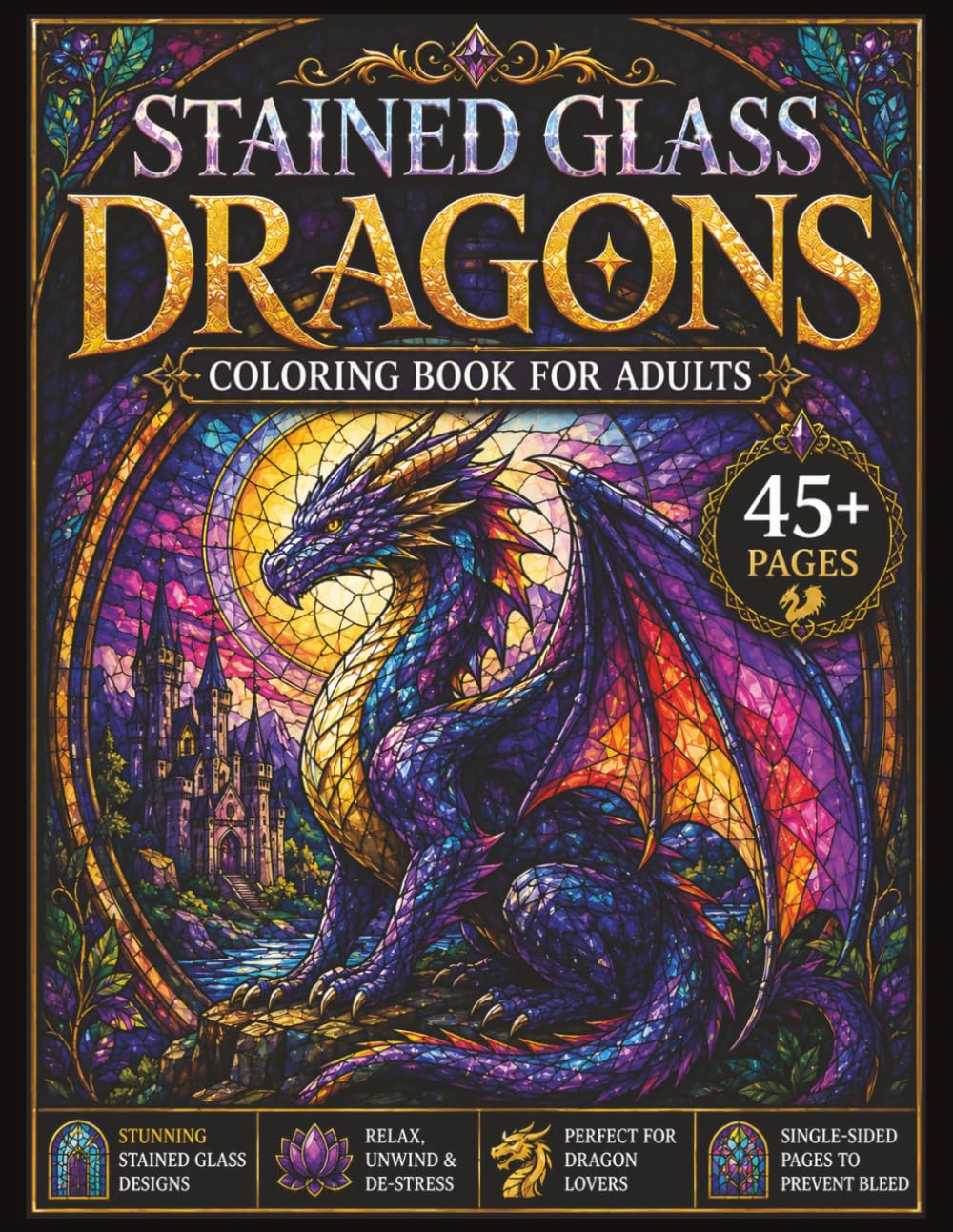 Stained Glass Dragons: Intricate Dragon Designs Inspired by Beautiful Stained Glass Windows
