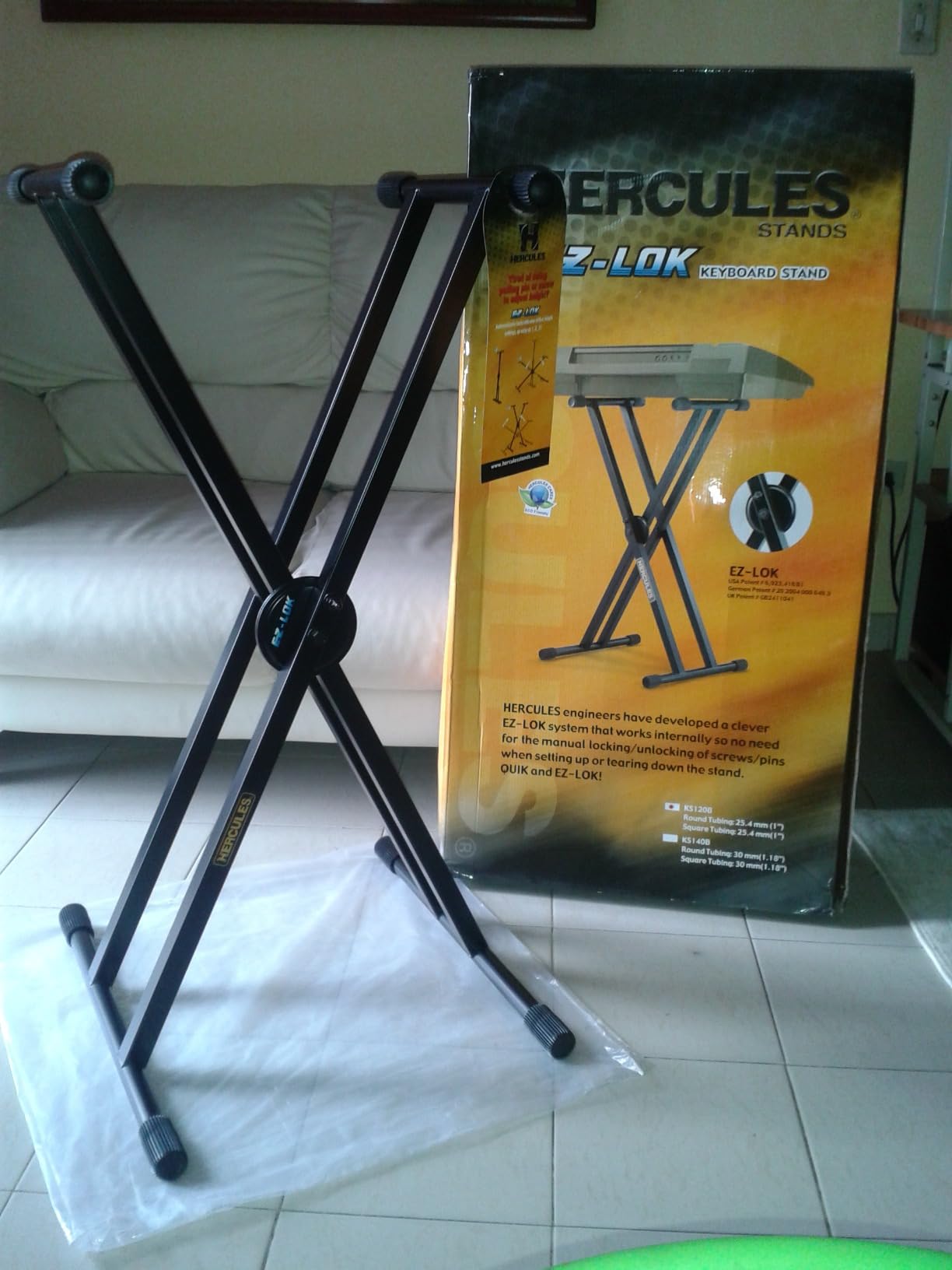 Hercules KS120B EZ-LOK Double X Keyboard Stand