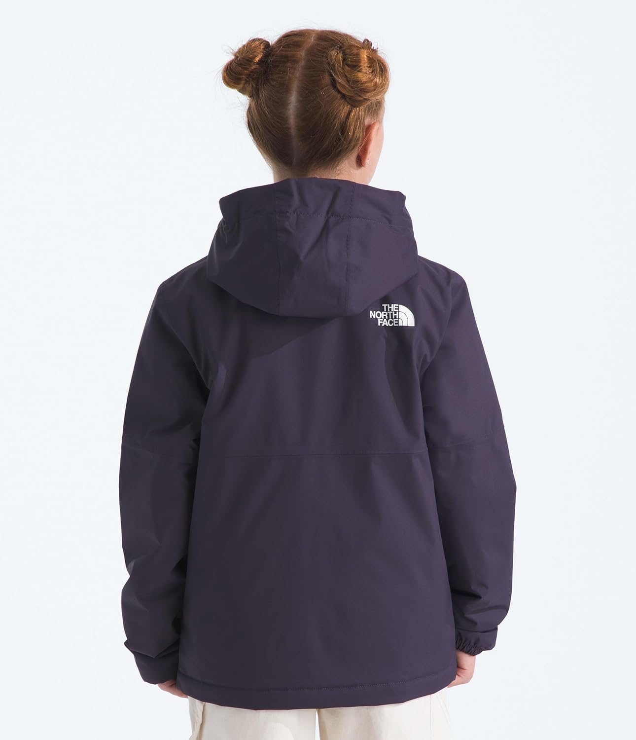 The North Face Girls' Warm Antora Rain Jacket - Insulated & Waterproof Kids' Raincoat, Fleece Lined Hood, Secure Zip Pockets, Endless Dusk, Medium