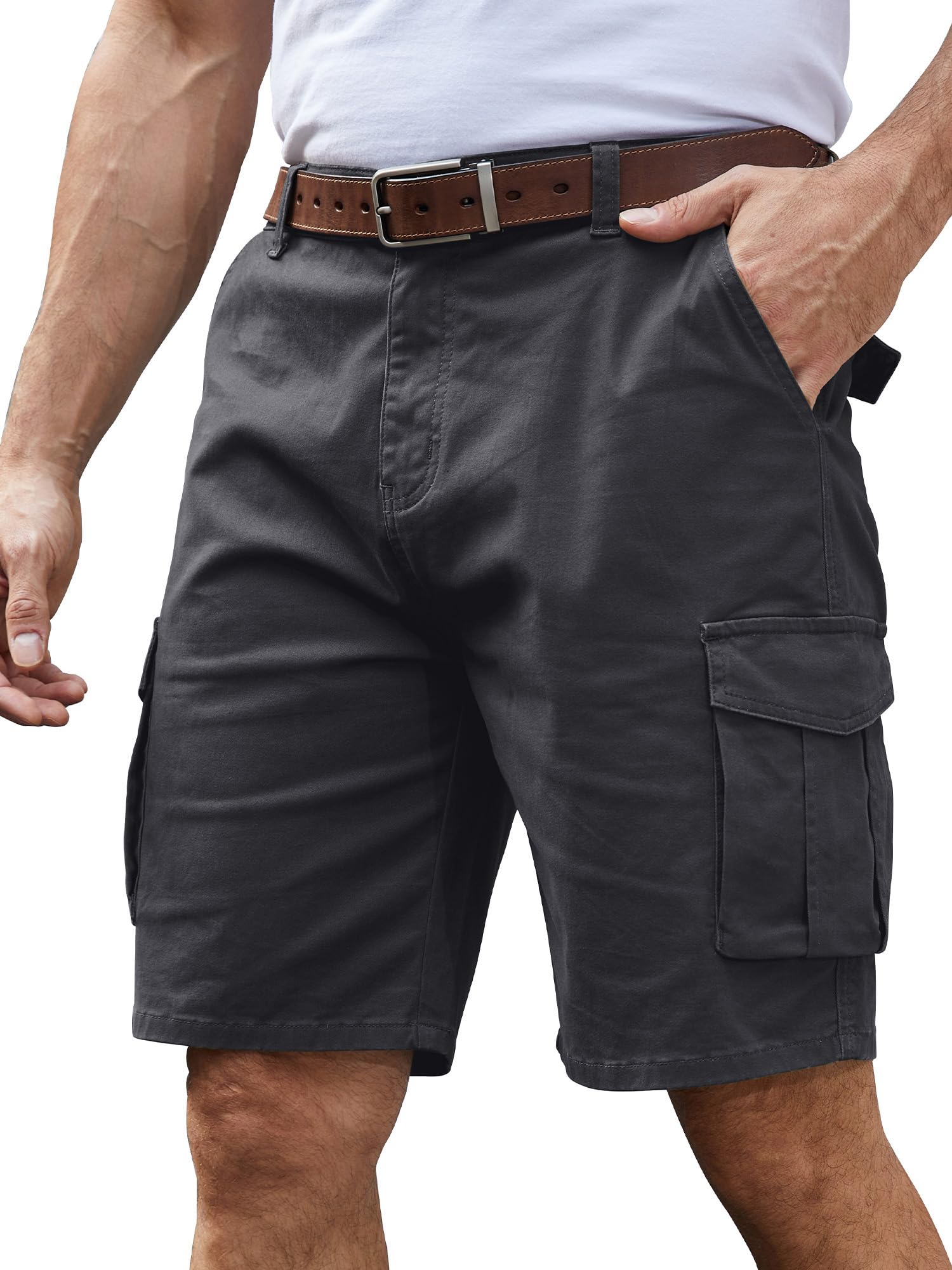 StylSense Kurze Hosen Herren Sommer Baumwolle Cargo Shorts Casual Cargohose Herren Kurz mit 6 Taschen