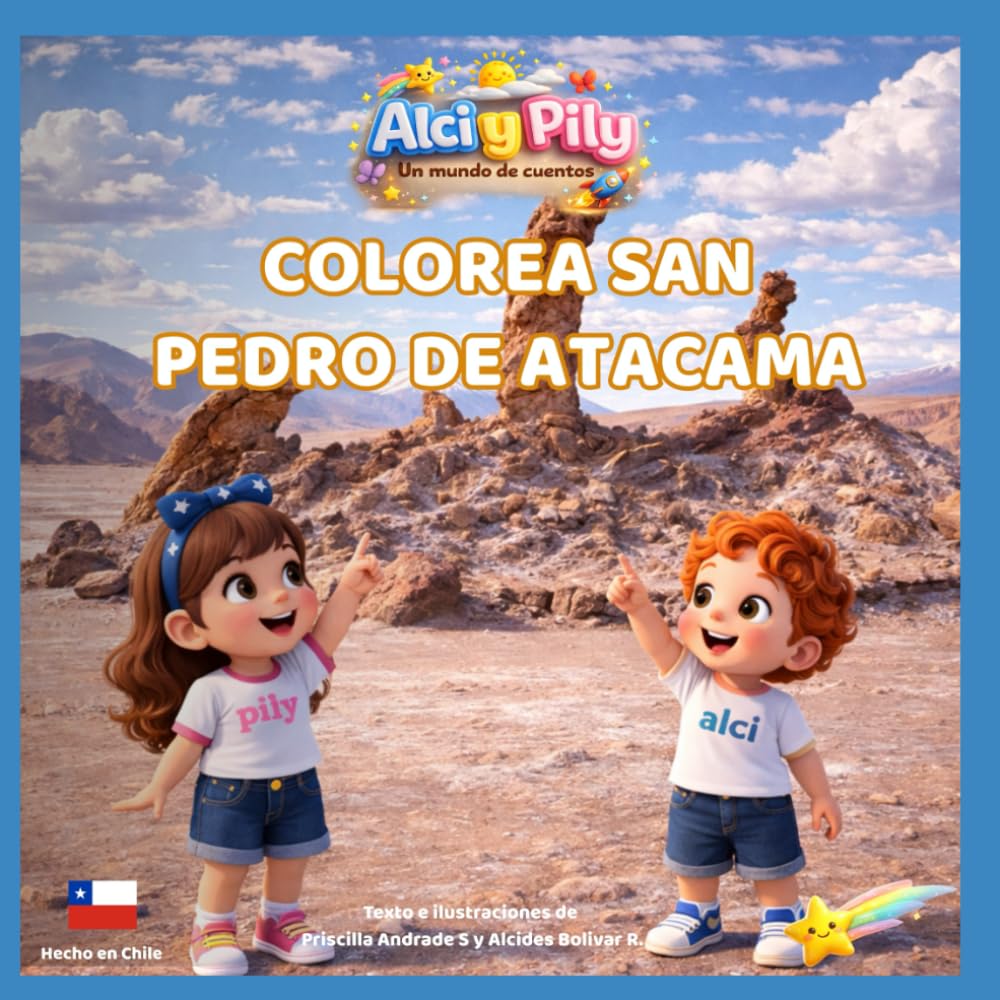 Alci y Pily: Colorea San Pedro de Atacama: Libro para Colorear