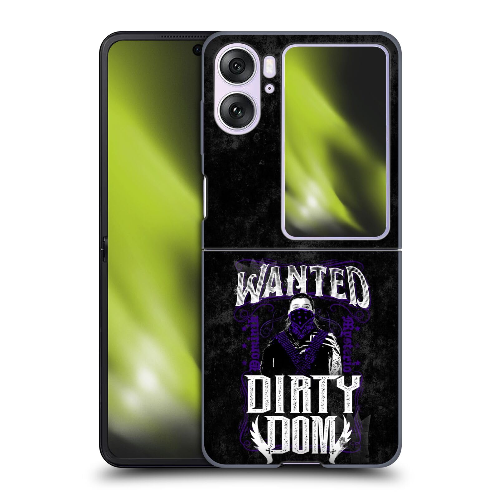 Head Case Designs Officially Licensed WWE Dirty Dom Dominik Mysterio Hard Back Case Compatible with Oppo Find N2 Flip