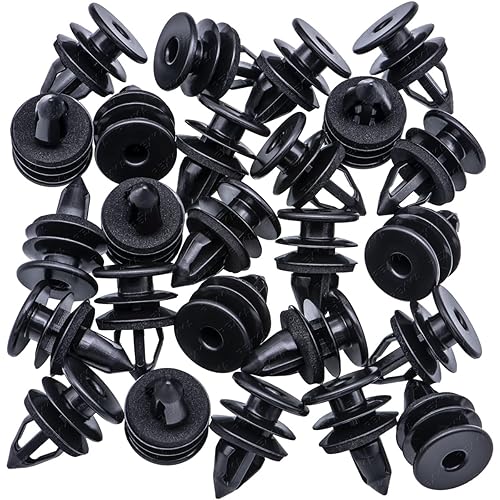 Miniatura 7 de Rexka 30 piezas de clip de retención de panel de moldura de puerta 11519032 para camionetas GM Chevy Buick GMC Hummer nailon negro