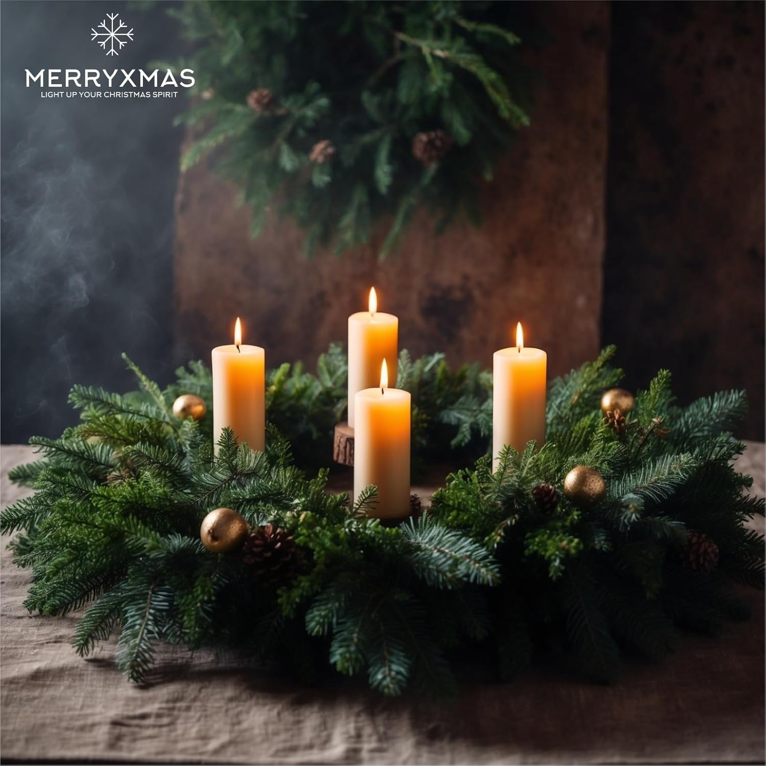 4 x Candle Plugs Approx. 5 cm for Candles as Candle Holder Advent Wreath for Advent Wreath Christmas Advent Wreath Holder with Pin – Candle Holder (Gold)