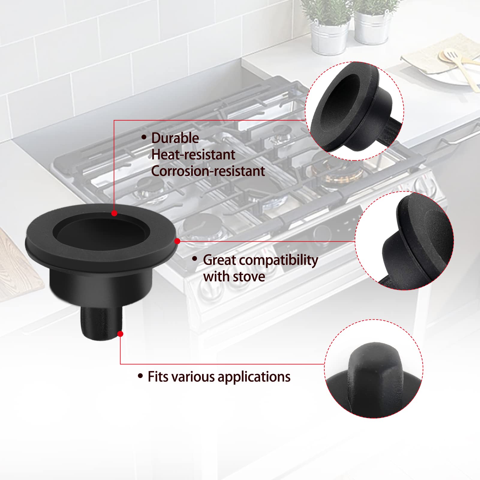 12 Pcs 815689 Grate Rubber Feet For Wolf Range Stove