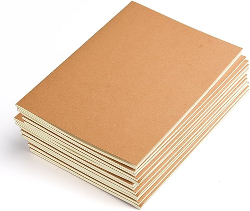 Miniatura 2 de Coopay Paquete de 12 cuadernos de papel kraft con cubierta marrón a granel para viajeros, tamaño A5, 8.268 in x 5.512 in, 60 páginas rayadas30 hojas