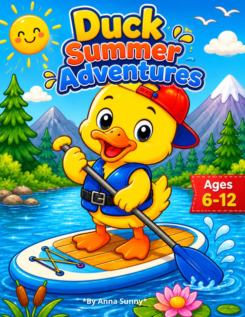 Duck Summer Adventures Coloring Book For Kids Ages 6-12: Relaxing Coastal Adventures, Poolside Moments, And Cute Summer Animal Fun