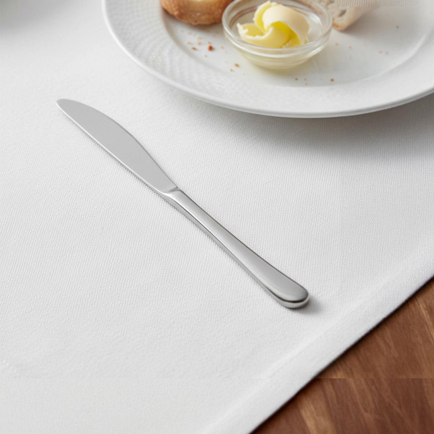 Culinex Premium Stainless Steel 8.5" Butter Knife Set of 2 for Dining, Home & Kitchen| Rustproof Dinner Butter Knives, Silver Flatware by thinKitchen (Dora) 2