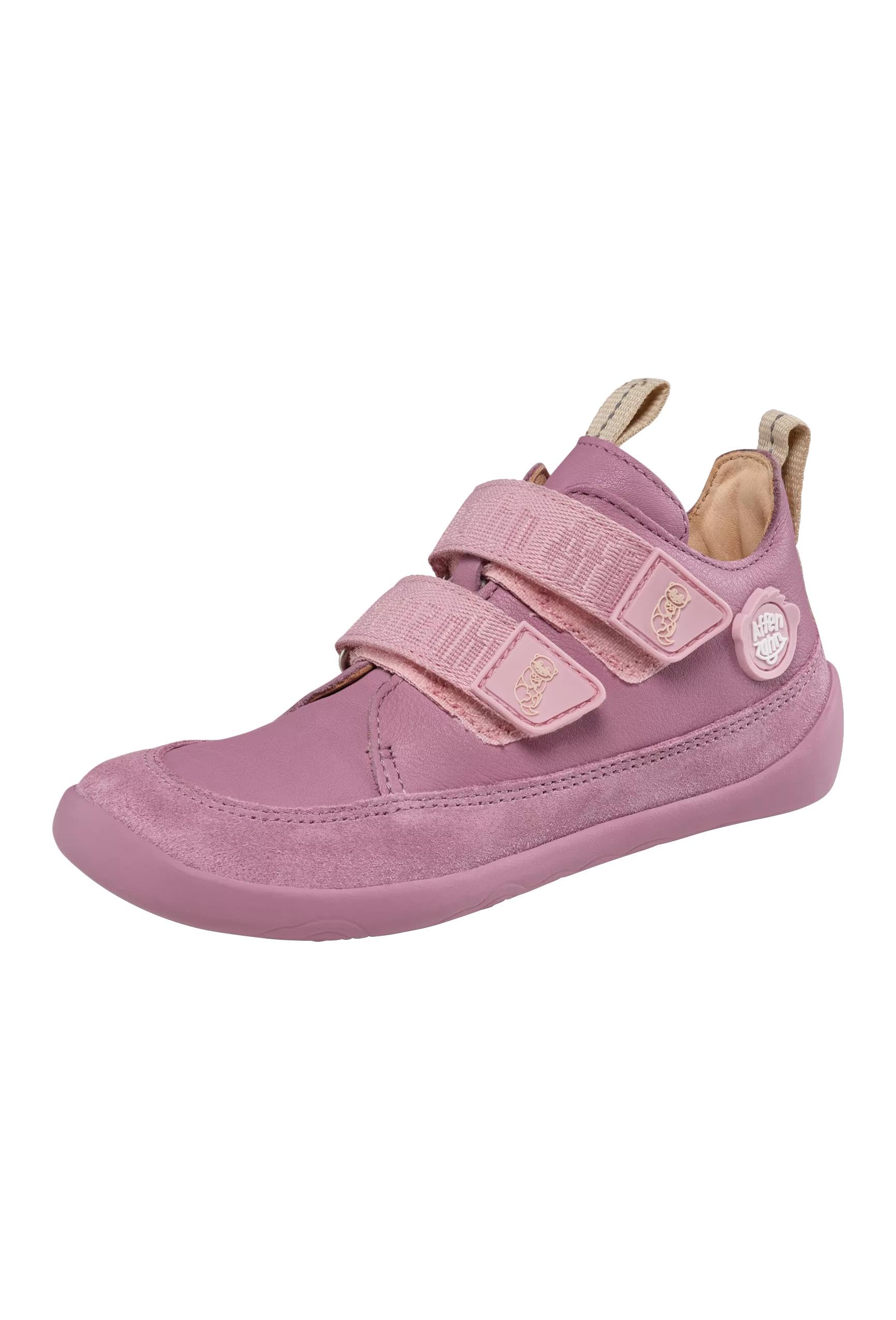 Affenzahn Scarpa Bassa Pelle Buddy con Chiusura in Strappo morbide Antiscivolo Flessibili Riflettenti per Ragazzi e Ragazze nelle Taglie 21-32