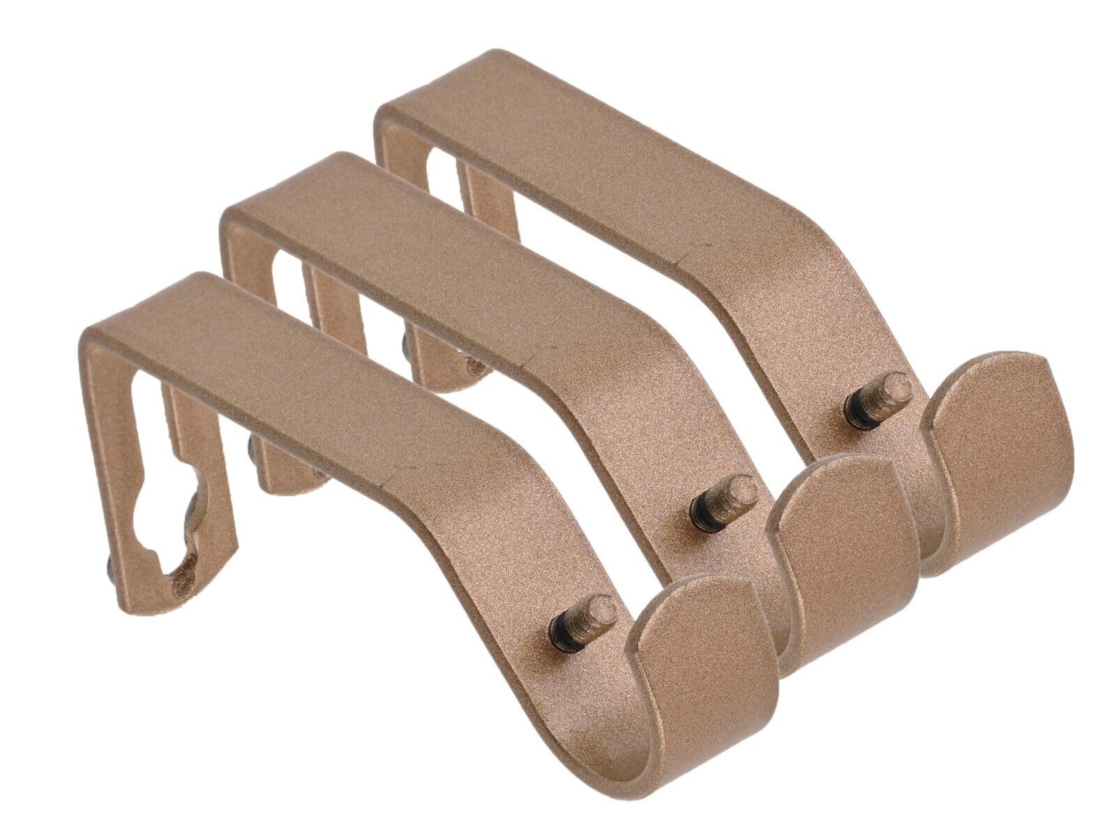 Lister Cartwright 19mm Curtain Pole Brackets with Adjustable ScrewsPlastic Finish (Pack of 3) -Light Bronze(Metal Bracket)
