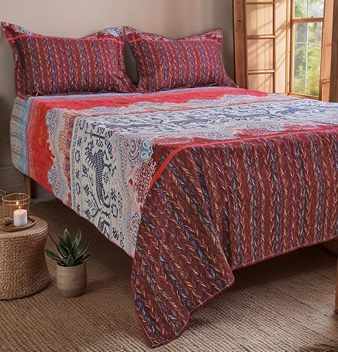 FADFAY juego de sábanas para cama estilo bohemio, Algodón, Patrón-02, King