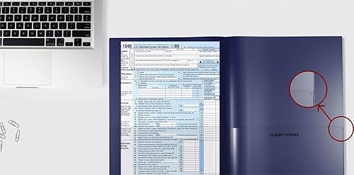 Miniatura 8 de Nicky's Folder Organizador de clientes, patentado resistente a desgarros, plástico flexible, 2 bolsillos interiores, 2 fundas exteriores, papel