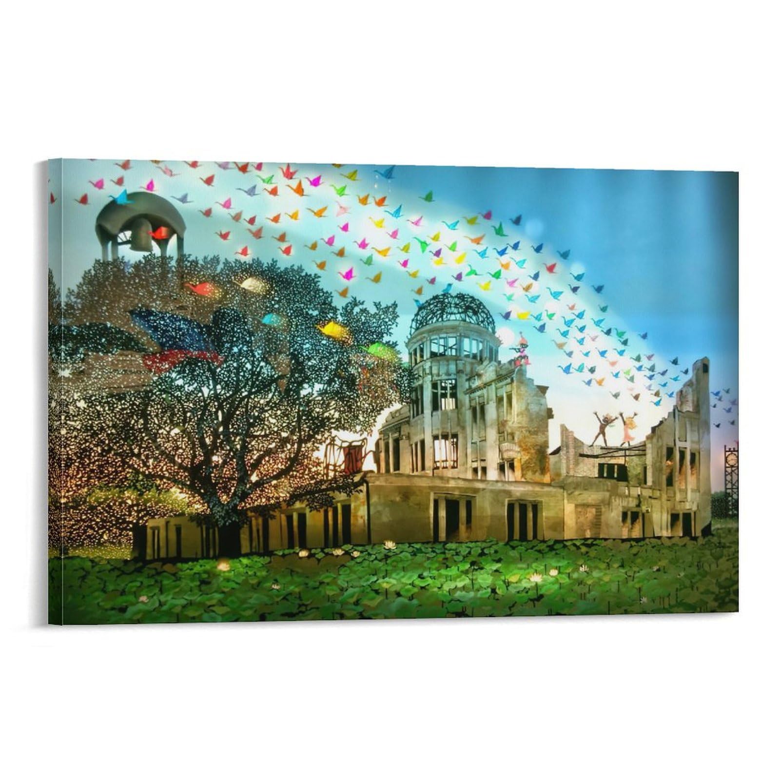 Amazon.co.jp: 藤城清治 原爆ドーム絵画ポスター クール 壁アート