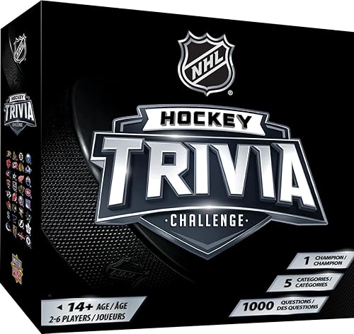 MasterPieces Juego familiar - Desafío de trivia de hockey de la NHL - Juego oficial para niños y adultos