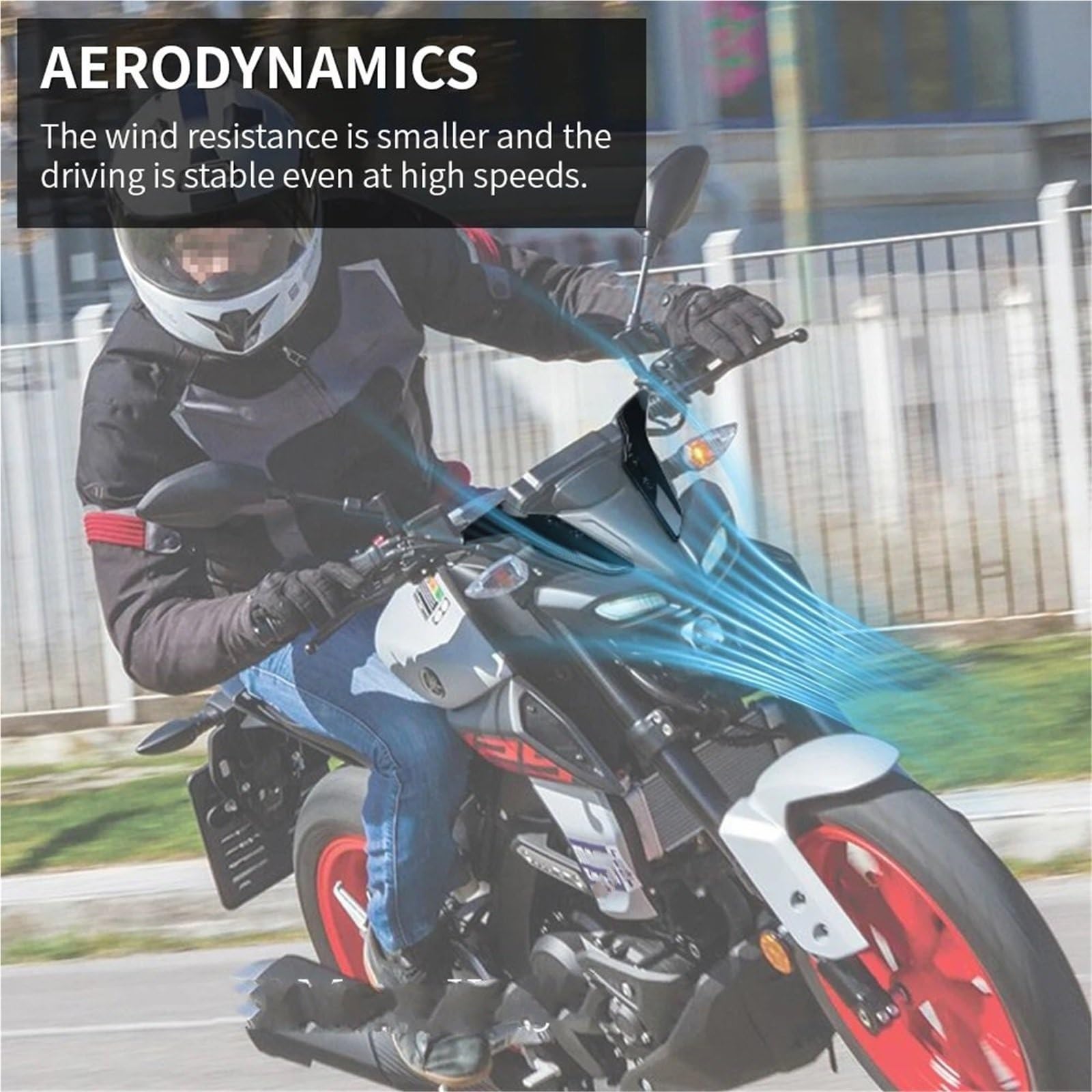 Deflector de Viento Lateral para Parabrisas de Motocicleta Yamaha MT-125, MT-15, MT 125, MT-15 (2020-). Deflector Cupula Moto(Smoke Gray)
