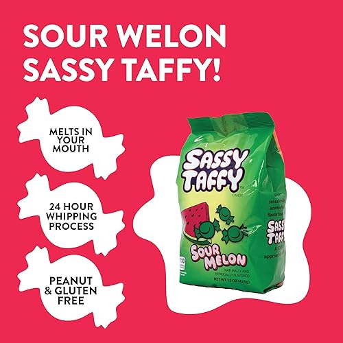 Miniatura 14 de Taffy Town Saltwater Taffy - Mezcla tropical Gourmet Caramelos estilo turrón Suave y delicioso Bocadillos Sumer Party Good Candies 3.5 oz