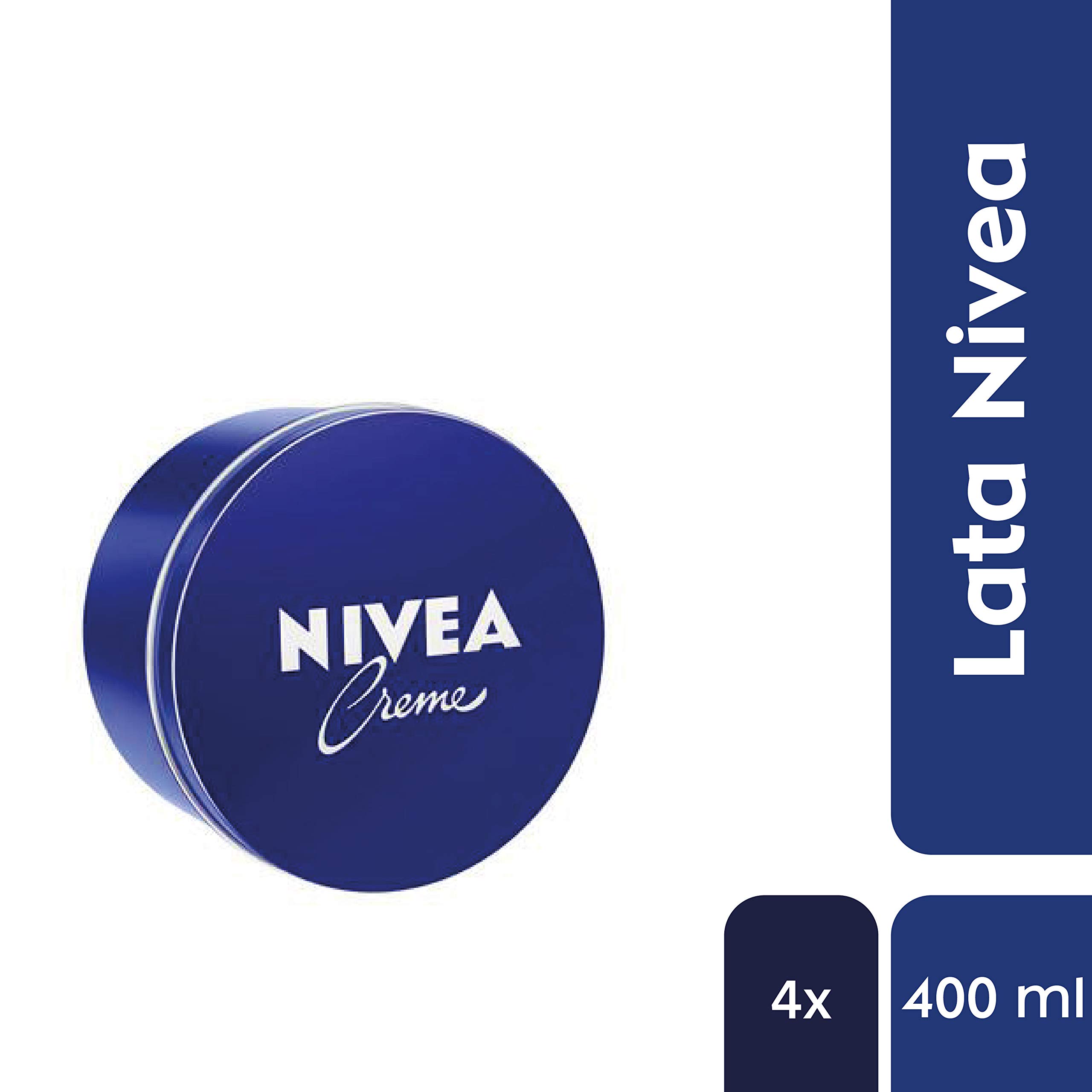 NIVEA Lot de 4 crèmes (4 x 400 ml) - Crème hydratante pour le corps - Crème pour le visage pour toute la famille - Crème universelle pour peaux douces et hydratées - Crème universelle