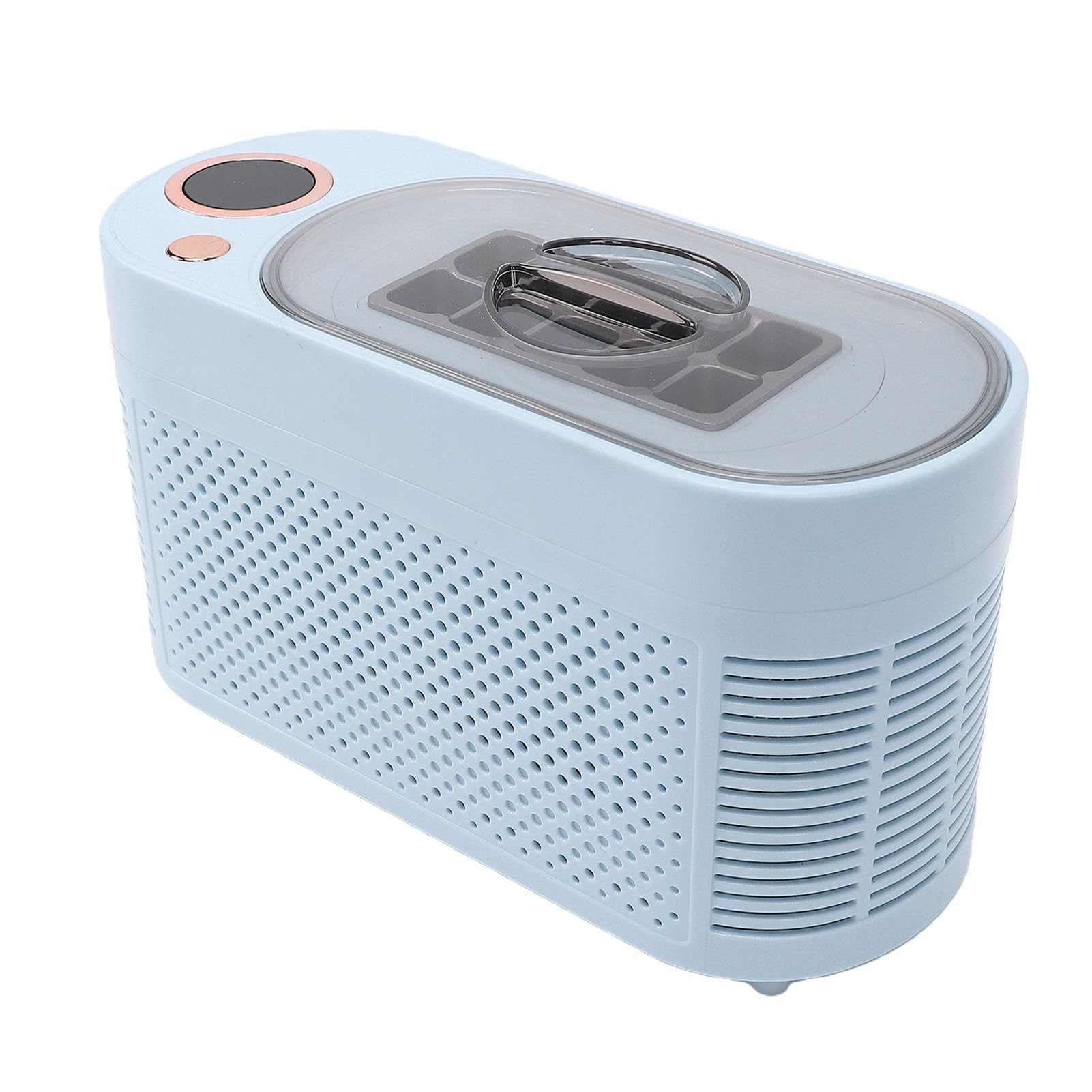 Cocoarm Macchina per il Ghiaccio Portatile da Banco Mini Macchina per il Ghiaccio Compatta per L'ufficio Domestico Campeggio con Doppia Opzione di Alimentazione Uso Domestico per (Spina europea)