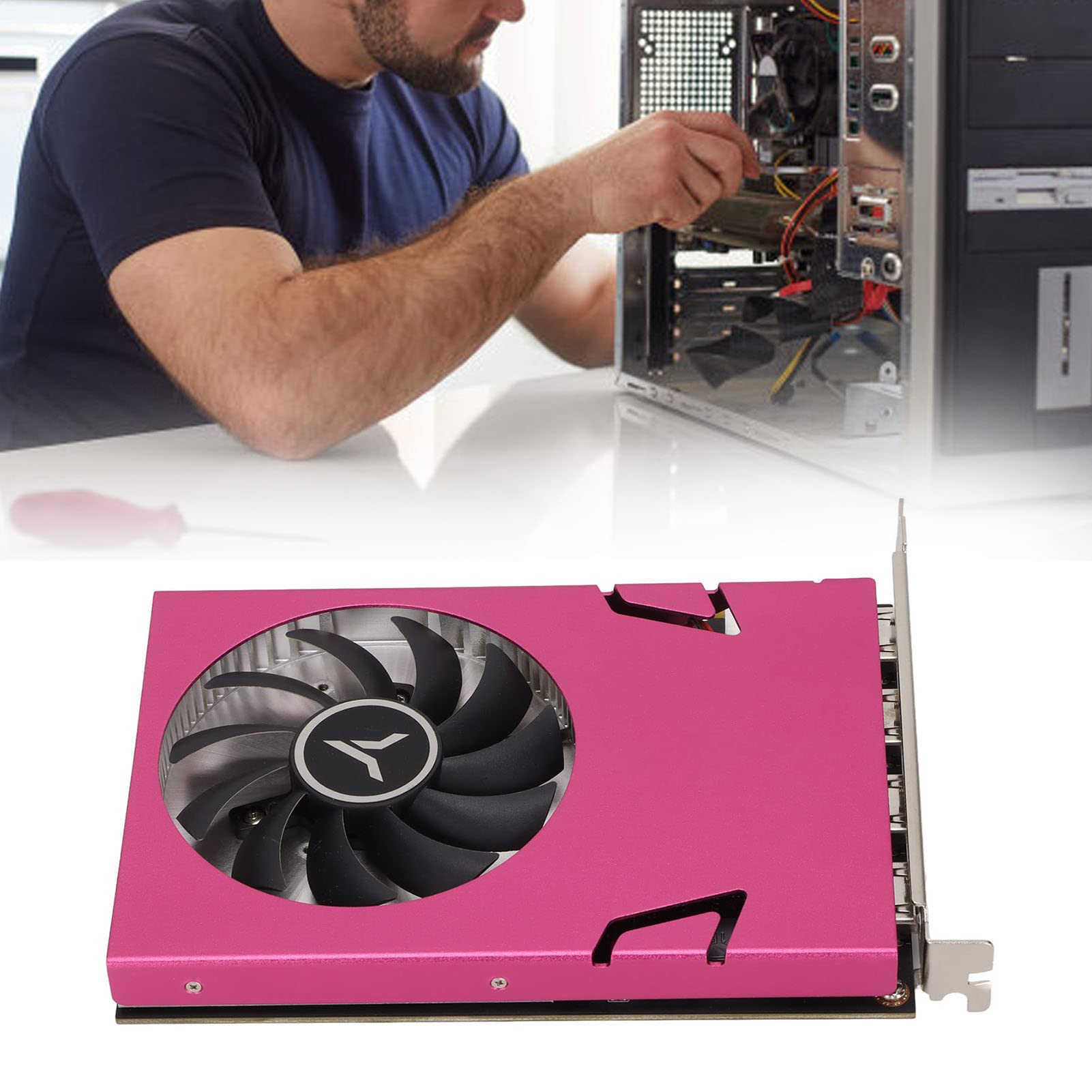 VBESTLIFE Scheda Grafica GT730 da 4 GB, GPU DDR3 128 Bit, Scheda Video da Gioco 993/1600 MHz, Scheda Grafica per Computer Desktop con 4 Porte HDMI, Supporto DirectX 11