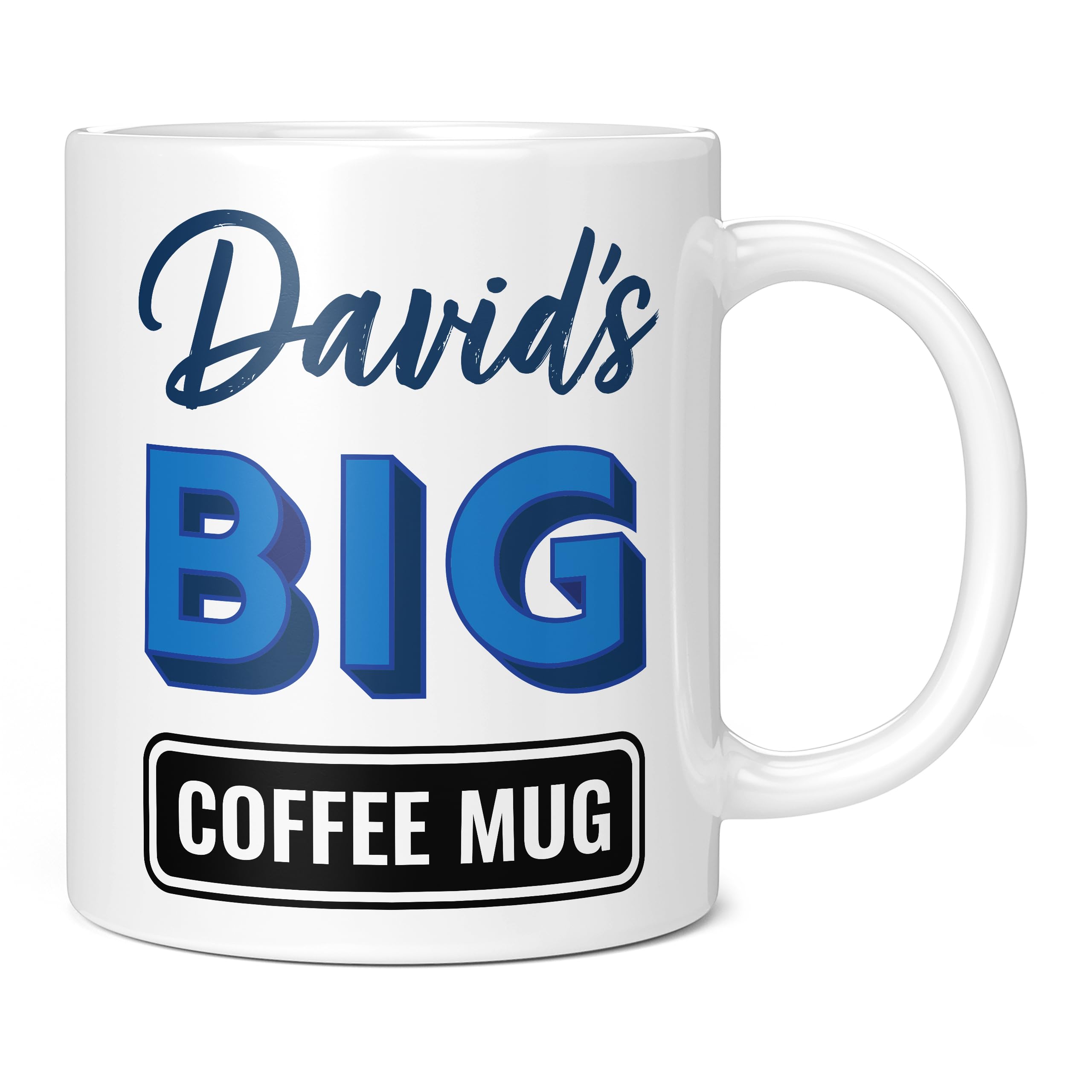 Mug Monster - Personalised Name Big Coffee Mug, Custom Father's Day, Customisable Birthday Present for Him, Giant Mugs for Men, Huge Cup Hot Drinks, Oversized Coffee Cup, Extra Large Ceramic