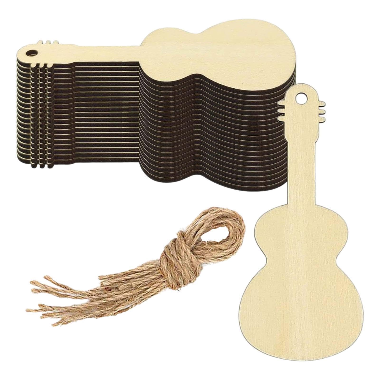 Pixzcsa Wooden Guitar Cutouts Unfinished Wooden Cutouts Exceptional Items For Enhancing Any Rustic Craft Event Slices Plaques Diy Craft Projects Drawing