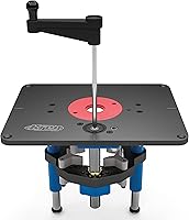 Vista 1 de Kreg PRS5000 Precision Router Lift - Router Table Lift System - Durable Router Plate Insert - Router Table Plate Insert - For Quick, Accurate