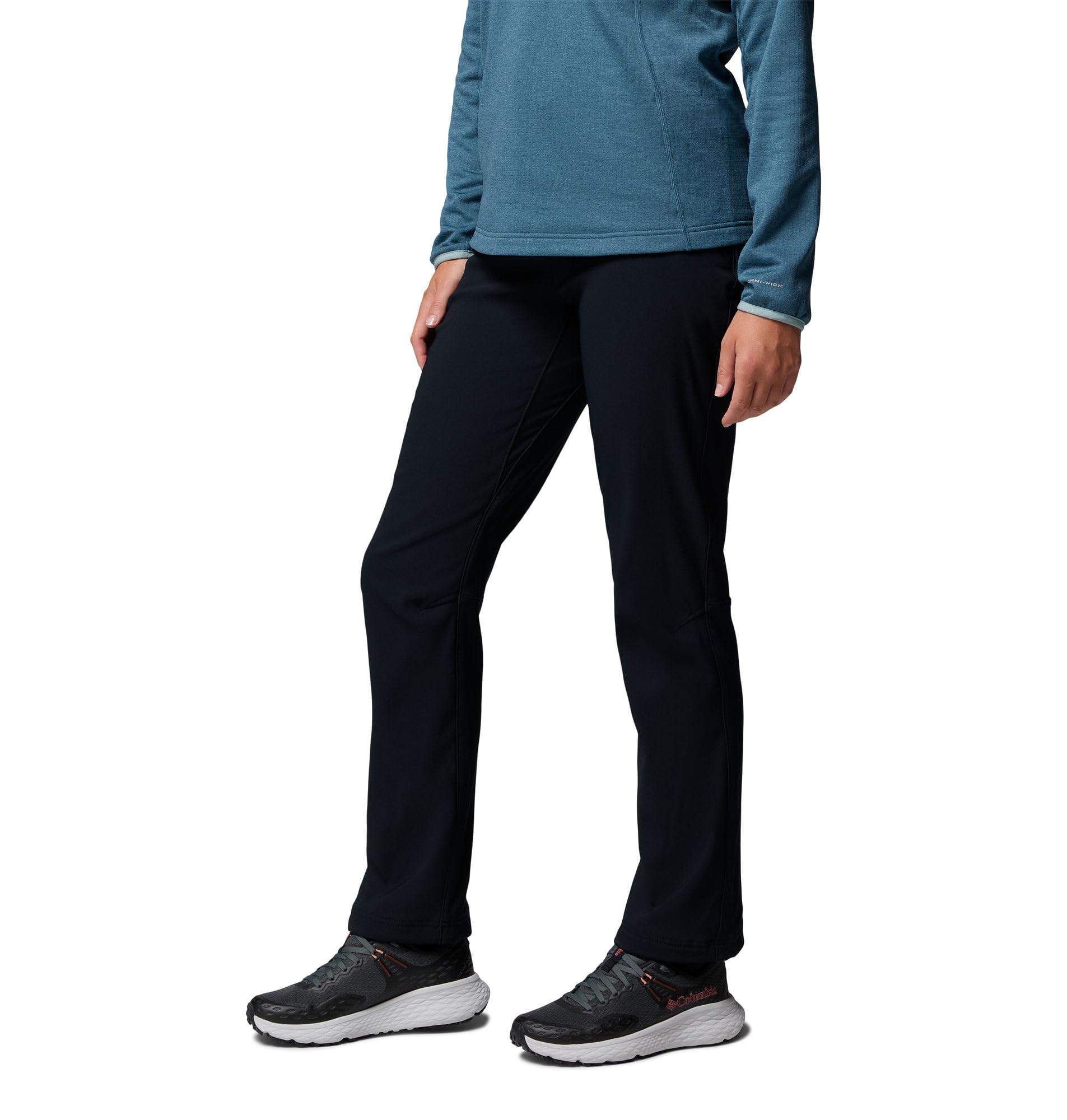 Columbia Damskie ciepłe spodnie softshell z tyłu, czarne, W16/R