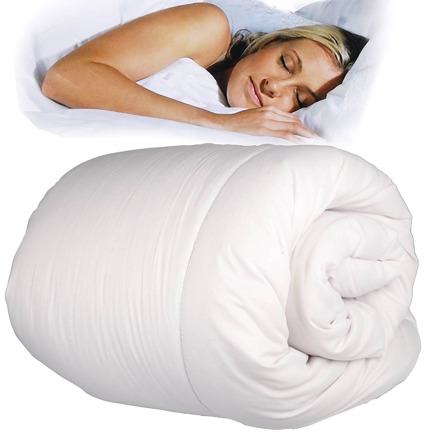 Homefurnishing White Hollowfibre Polycotton Single Duvet/Quilt, 13.5 Tog