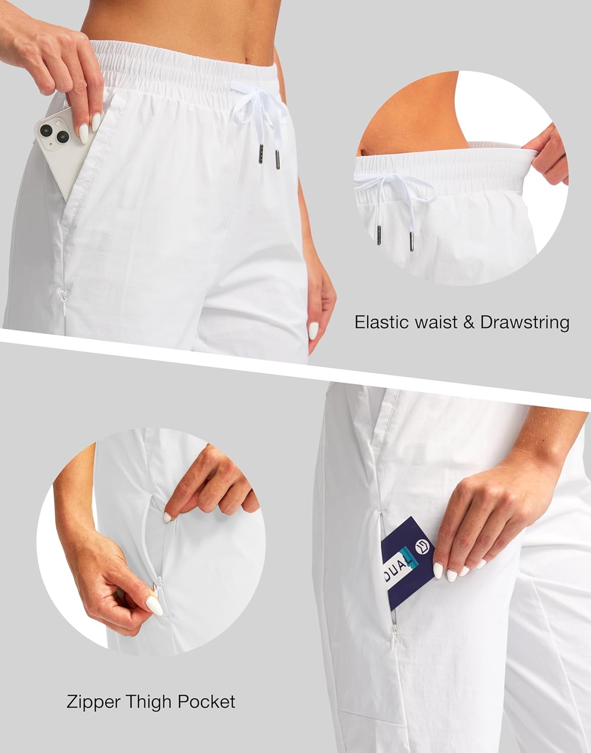 G Gradual Women's 15'' Long Shorts Below The Knee Hiking Cargo Capris Stretch Quick Dry Bermuda Shorts for Women with Pockets - Image 3