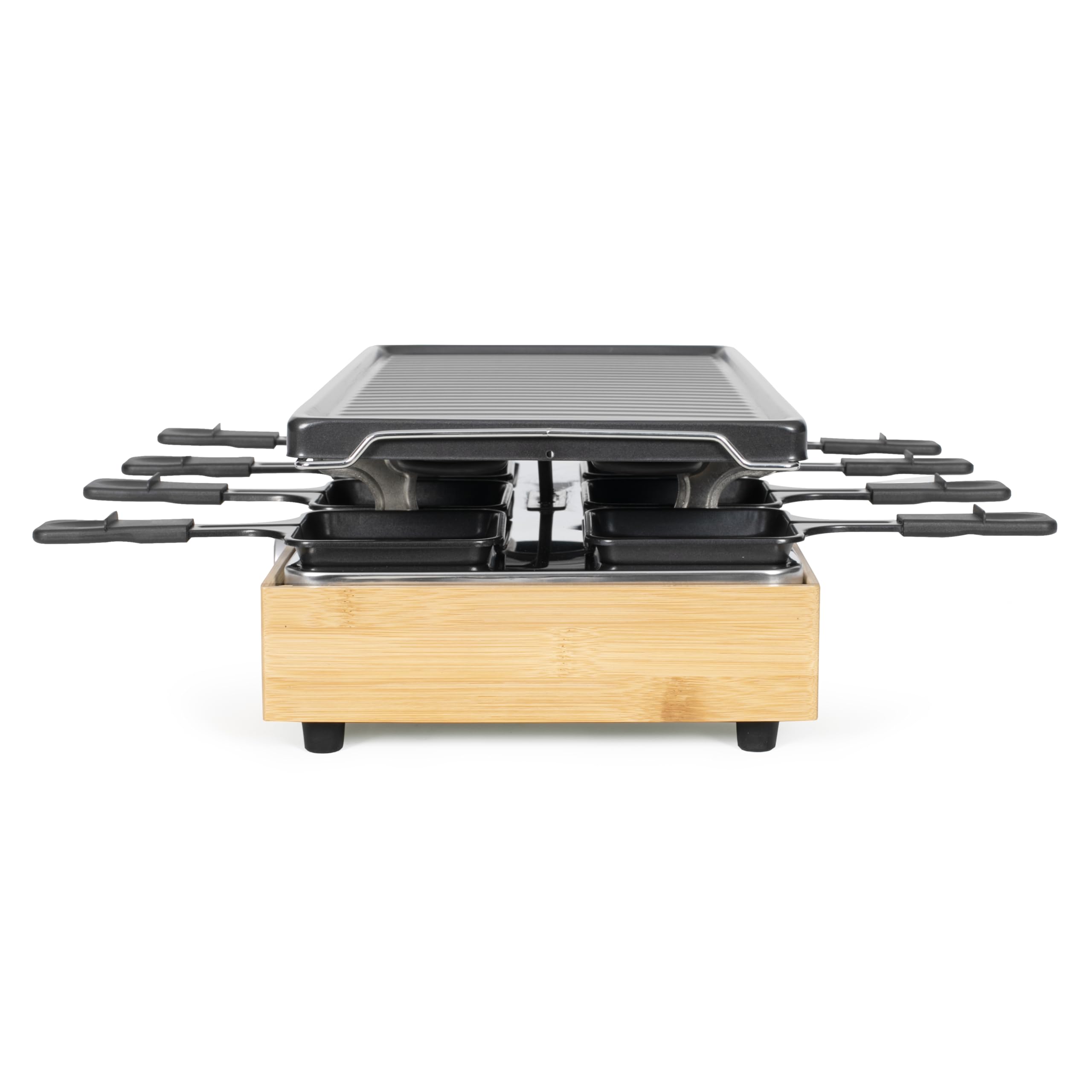 Livoo - Appareil à raclette 8 personnes DOC336-1400W, 42x23 cm, sans PFAS, Noir