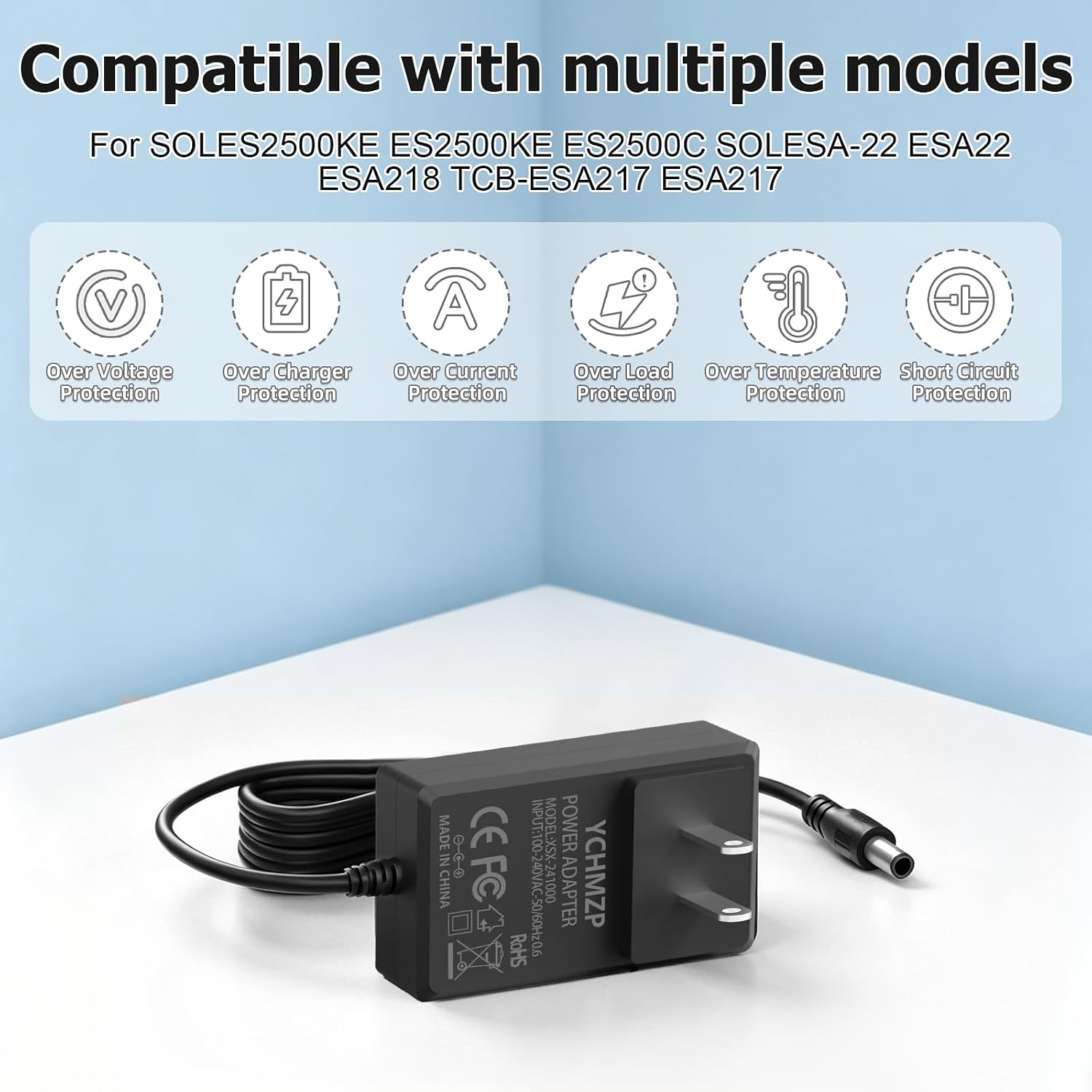 19V Charger Compatible with Booster PAC ES5000 ES2500 ESP5500 J1000 J850 ESA217 J900 ESA22 J900 for Booster Auto Truck/Motor Jump Starter Charge