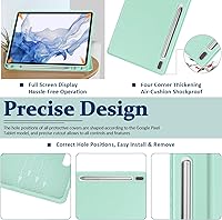 Vista 4 de Miimall Funda de cuero compatible con Samsung Galaxy Tab S9, poliuretano genuino con cubierta de TPU, precisión ultrafina, anticaídas de grado