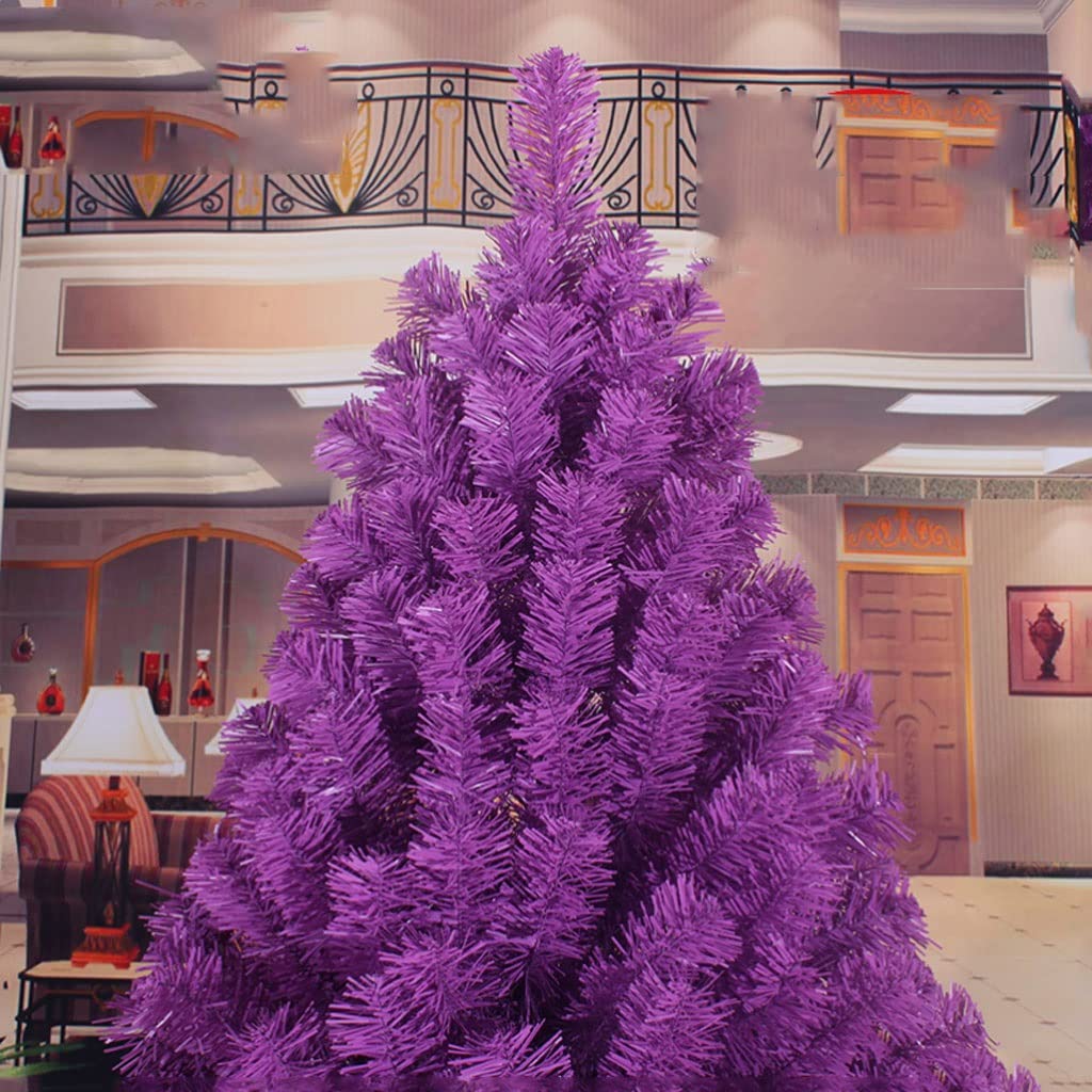 Paarse Kunstmatige Kerstboom - PET PVC, Enz. Versleutelde Kerstbomen, Automatische Kerstbomen, Vlamvertragers, Klassieke En Realistische Natuurlijke Takken(Size:90cm