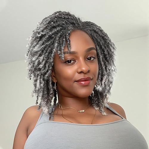 Miniatura 9 de WIGER Extensiones de cabello sintético de ganchillo de color rubio degradado pretrenzado, extensiones de trenzas de ganchillo pretrenzadas de 8