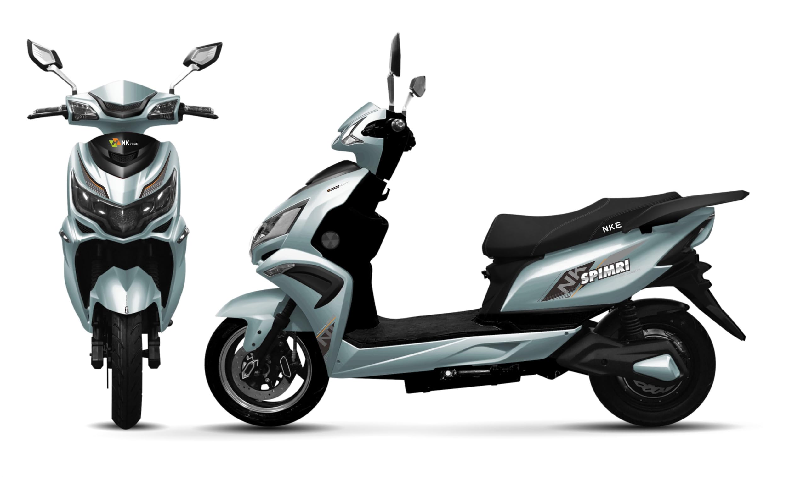 Electric Bike with Anti Theft Alarm & Burgler Security | Heavy-Duty E-scooty with USB Charging Point & Reverse Gear Feature (NKSL003_ Grey)-image-25