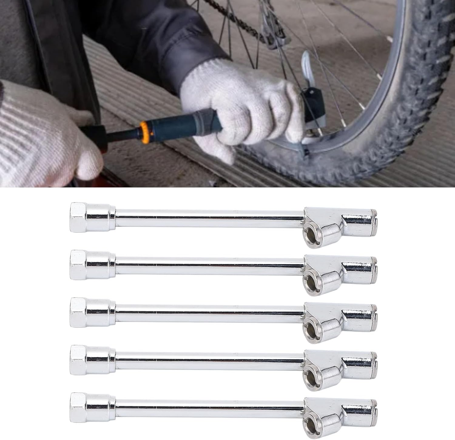 Dual Head Air Chuck Set, 10 Sets Double Head Air Chuck with Quick Plug, 1/4 Inch FNPT 2 Way ection Inflation for Truck Car Tire, Zinc y and Iron truction for i