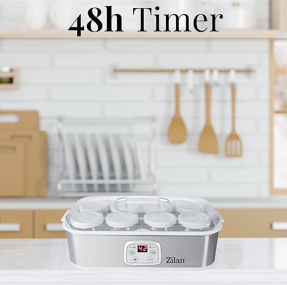 Yogurt maker | yogurt maker | 1.44 liters | 8 glass bottles each 180 ml | digital display | 20 – 55 °C temperature setting | yogurt maker | yogurt maker