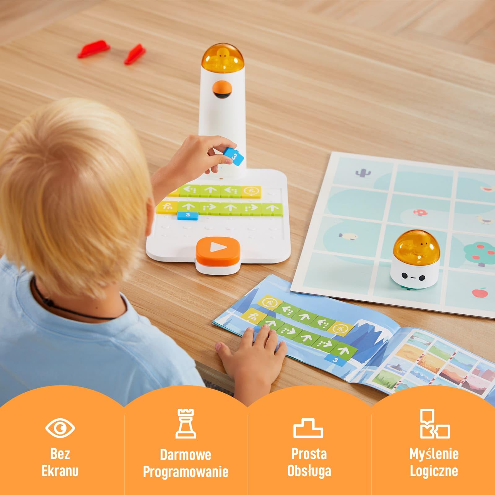 Programowalny robot dla dzieci w wieku od 4 do 10, MatataStudio Coding Set programowalny robot zabawkowy, zestaw do samodzielnego montażu z fizycznym modułem programowania dla początkujących, bez
