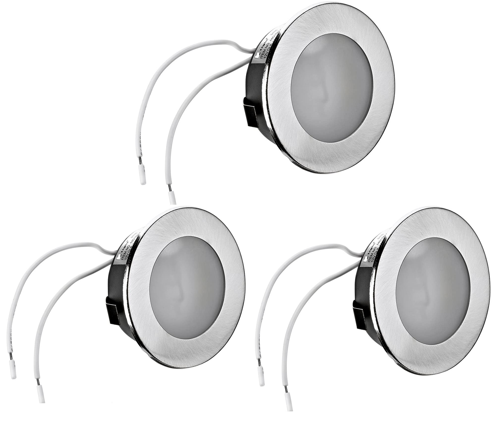3x Set Flache Möbel Einbauleuchte Unterbauleuchte Einbaustrahler G4 Küchenleuchte Einbauspot 12V flach geeignet für G4 LED/Halogen Lampe 12V bis max. 20W