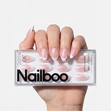 Nailboo Press On Nails, Sugar Glaze, Short Almond